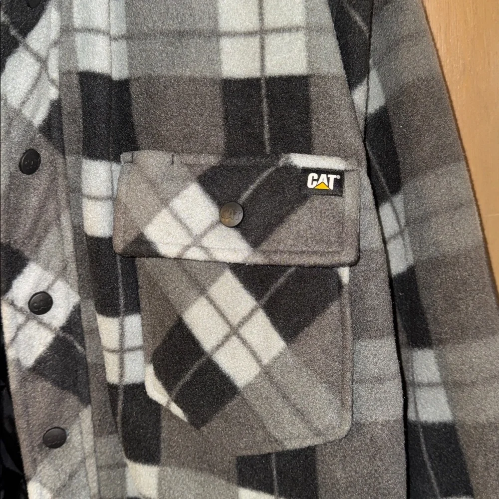CATerpillar Active Work Plaid Hooded Fleece Jacket Lined Sold-out Sixe X-Large - Picture 3 of 8